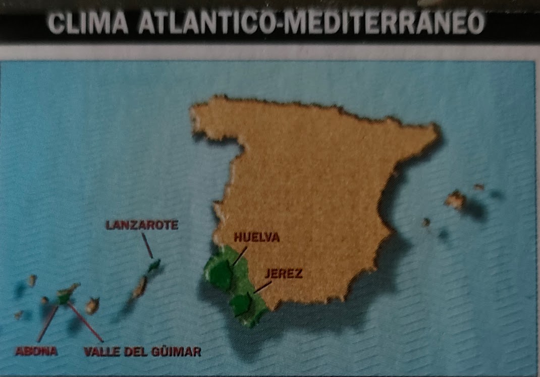 Mapa del clima atlántico mediterráneo