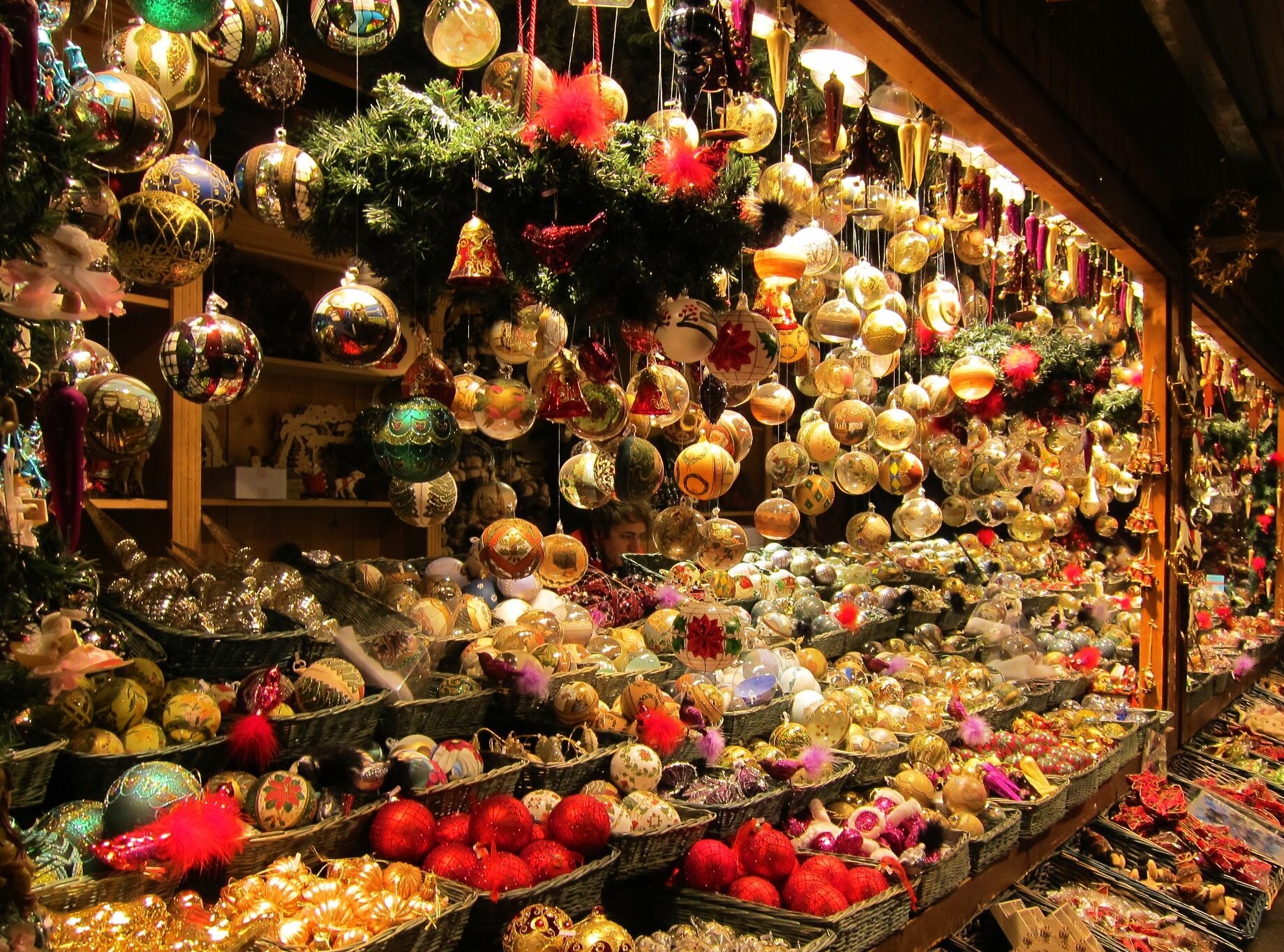 Foto en detalle de caseta mercadillo navideño