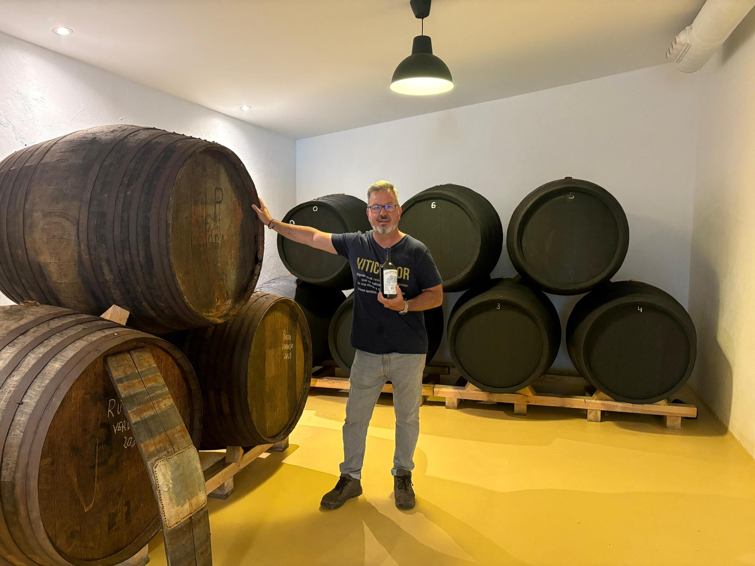 Imagen de Javier Rodríguez, enólogo de la bodega.