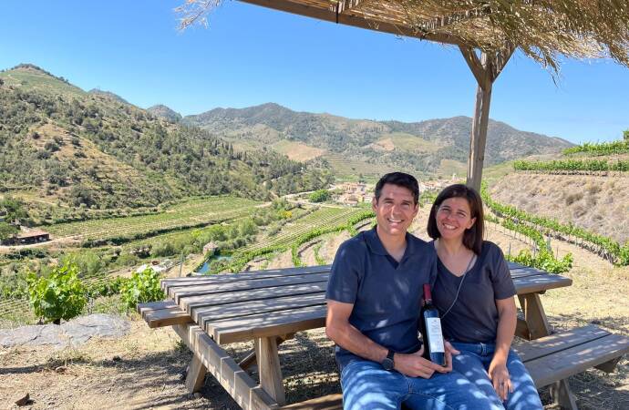 Roger and María, owners of the winery Sangenís i Vaqué