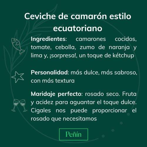 Ceviche de camarón estilo ecuatoriano.