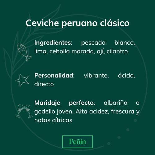 Ceviche peruano clásico.