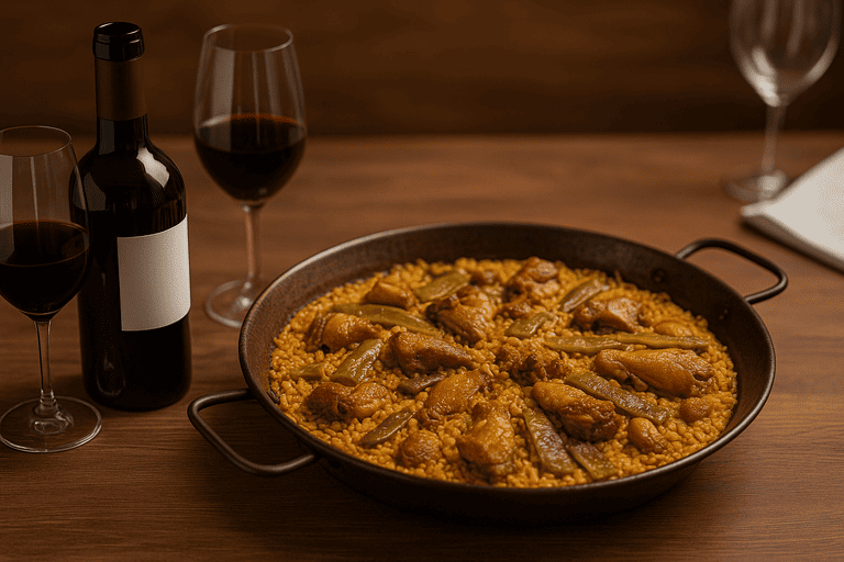 Paella valenciana.