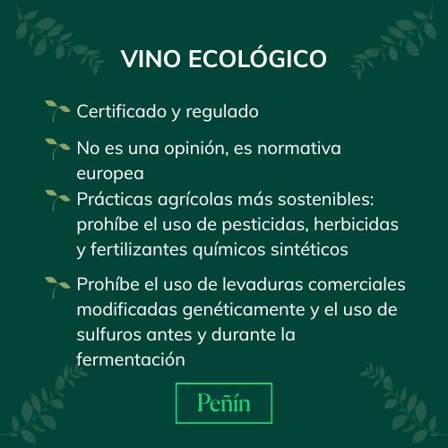Principales caracter&iacute;sticas de los vinos ecol&oacute;gicos.