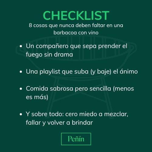 8 cosas que nunca deben faltar en una barbacoa con vino