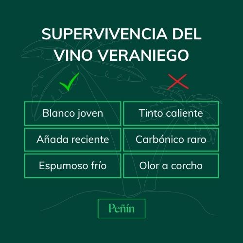 Supervivencia del vino veraniego.