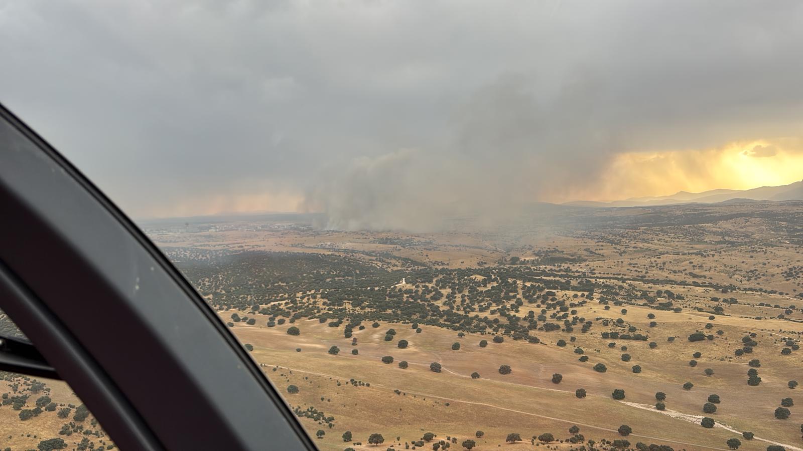 Imagen de los fuegos que están devastando la geografía española.