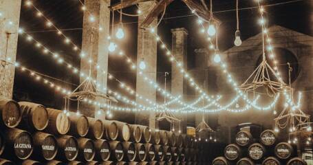 Image of a celebration outside the winery.