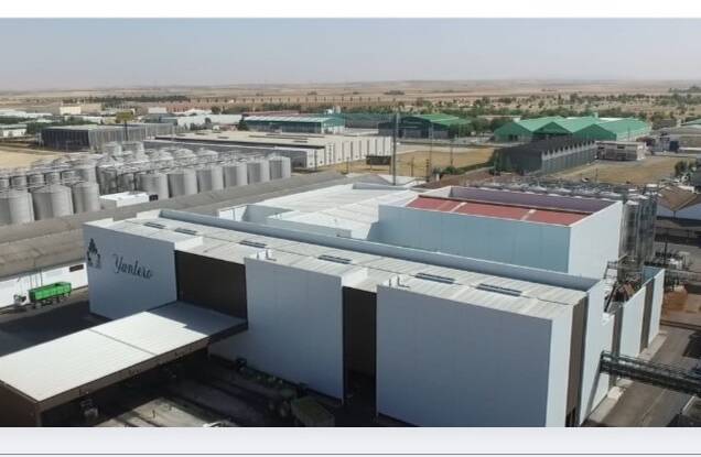 Bird's-eye view of the exterior of the winery.