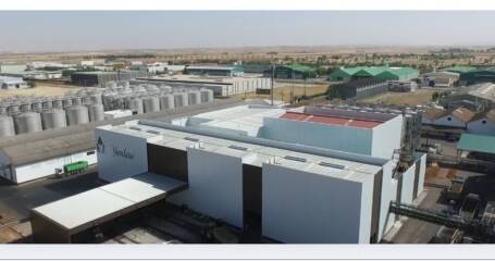 Luftaufnahme der Außenansicht des Weinkellers.