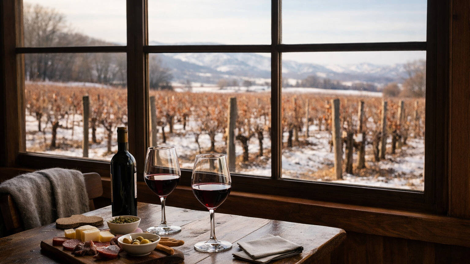 Vi&ntilde;edo en invierno.