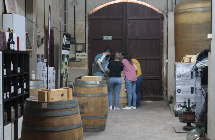 Bild vom Inneren des Weinkellers.