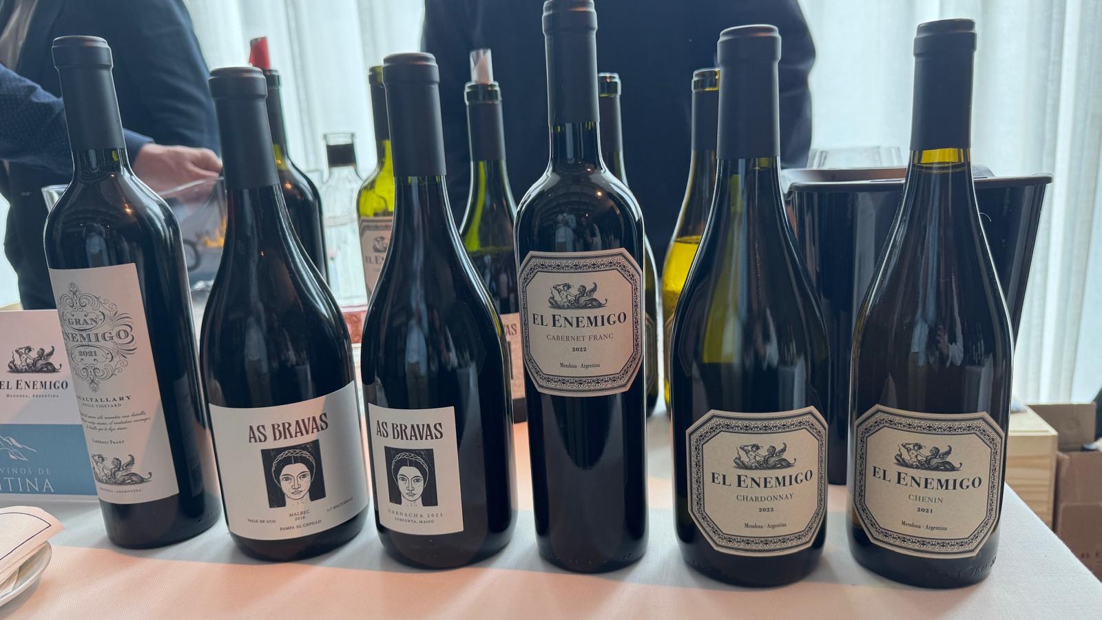 Muestras de vinos que participaron en el I Sal&oacute;n de Vinos de Argentina.