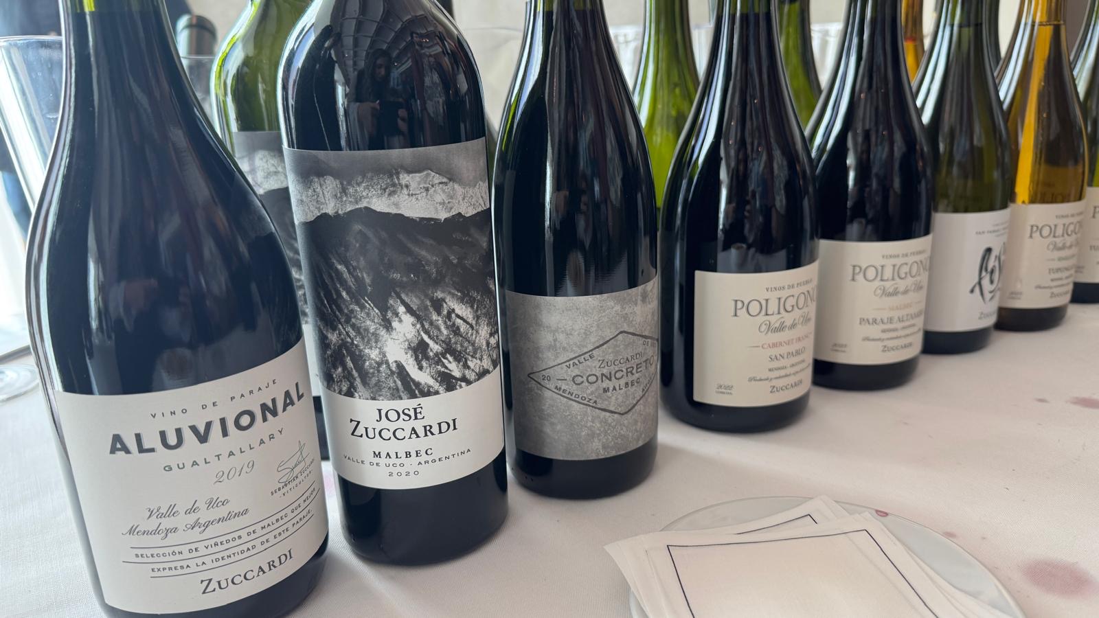 Muestras de vinos que participaron en el I Sal&oacute;n de Vinos de Argentina.