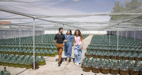 Imagen de tres personas paseando.