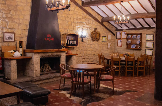 A photo of a living room in the winery.