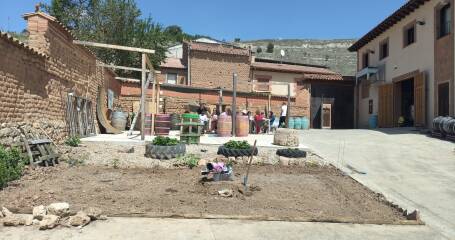 A photo of the winery's inner courtyard.