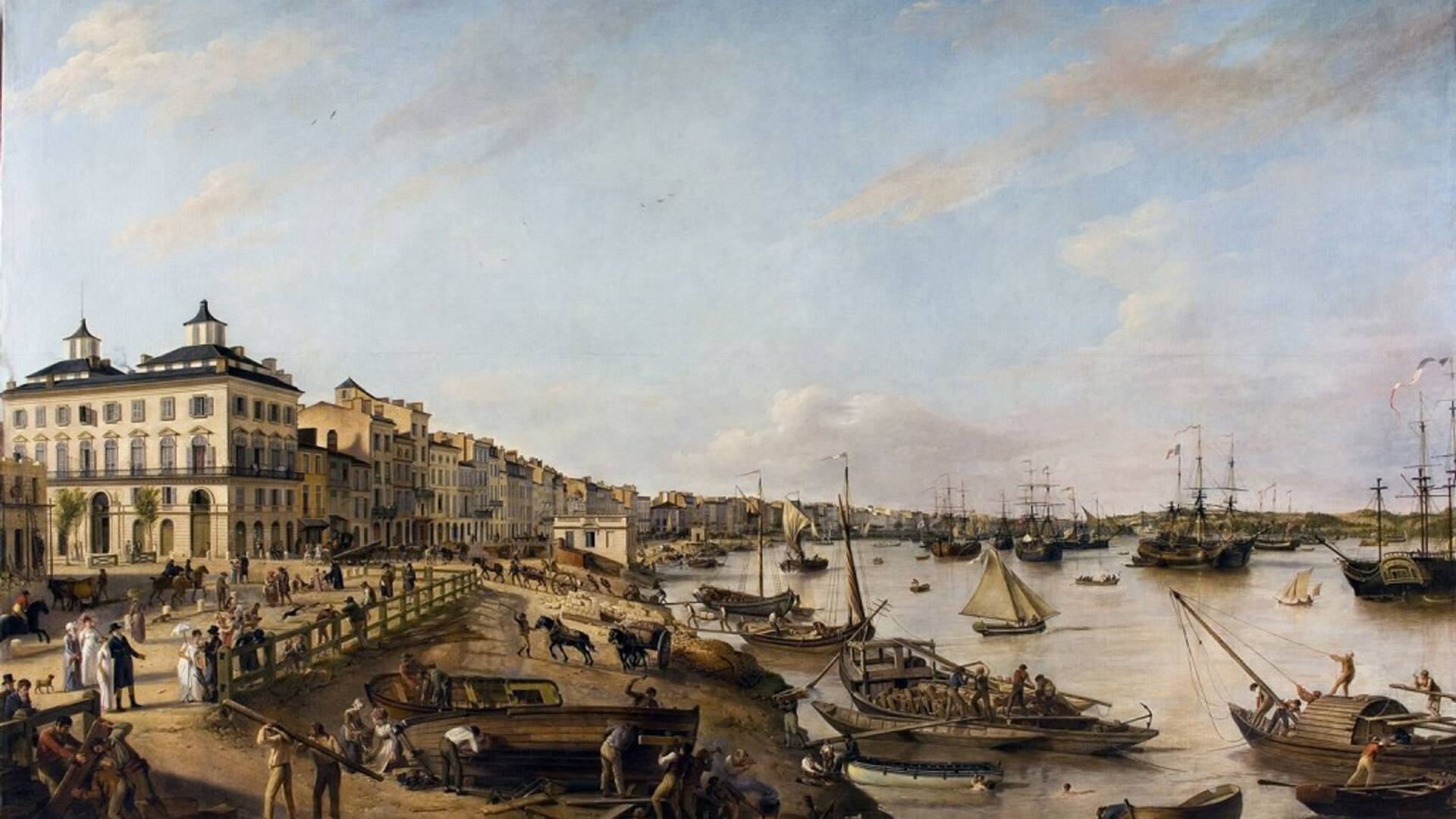 Vista del muelle de Chartrons, de Pierre Lacour
