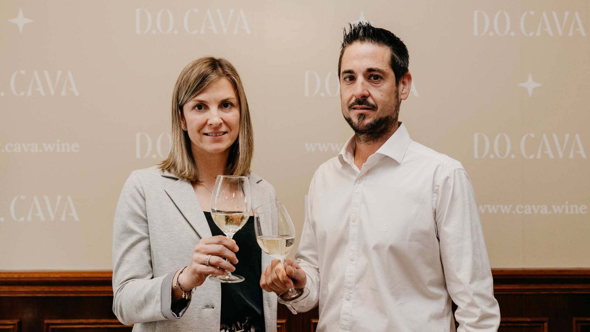 Marta Vidal como presidenta de la DO Cava. Acompa&ntilde;ada por David Sendra Angl&egrave;s como vicepresidente.